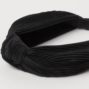 H&M pleated hairband black